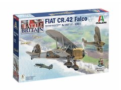 Assembled model 1/72 plane Fiat CR.42 Falco Italeri 1437