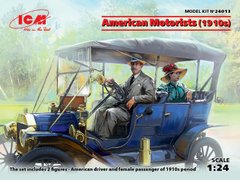 Фигуры 1/24 Американские автолюбители (1910-е г.) (1 мужская, 1 женская фигуры) ICM 24013