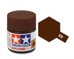 Акрилова фарба X9 коричнева (Brown) 10мл Tamiya 81509