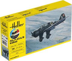 Збірна модель 1/72 літак-розвідник і бомбардувальник PZL 23 Karas Стартовий набір Heller 56247