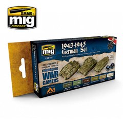 Set of acrylic paints Wargame German equipment 1943-1945 Ammo Mig 7117