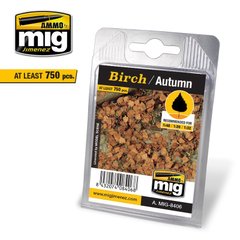 Mock-up leaves of autumn birch Leaves Birch - Autumn Ammo Mig 8406