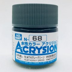 Acrylic paint Acrysion (N) RLM74 Gray Green Mr.Hobby N068