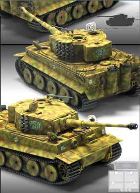 Збірна модель 1/35 танк TIGER-I Version MID Academy 13287