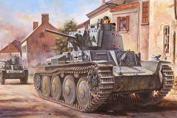 Assembly model 1:35 German light tank Pz.Kpfw. / Pz.BfWg 38(t) Ausf HobbyBoss 80138