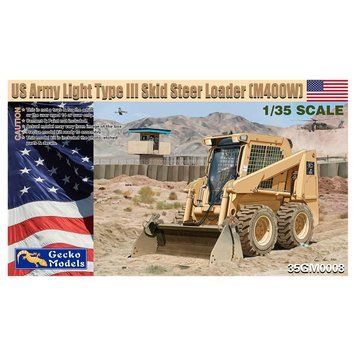 Assembled model 1:35 loader US Army Light Type III Skid Steer Loader (M400W) Gecko Models 35GM0008
