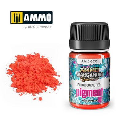 Пигмент Fluor Coral Red Ammo Mig 3035