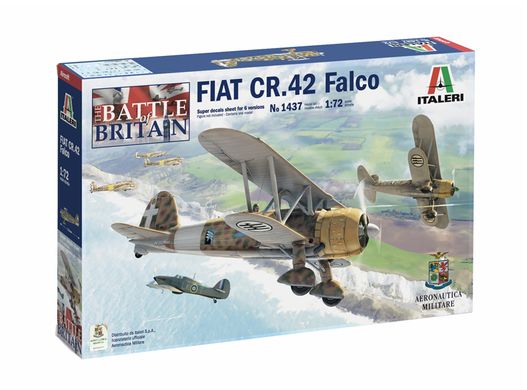 Збірна модель 1/72 гвинтового літака Fiat CR.42 Falco Italeri 1437