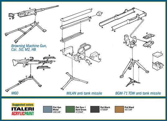 Збірна модель 1/35 набір сучасного озброєння Italeri 6421