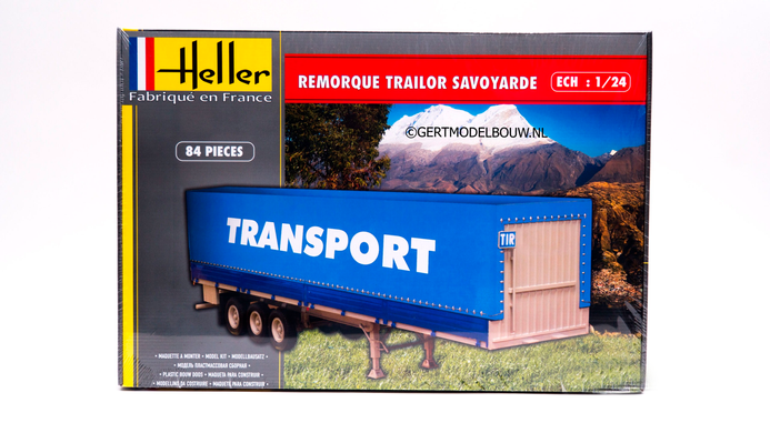 Збірна модель причепа Remorque Trailor Savoyarde Heller 80771 1:24