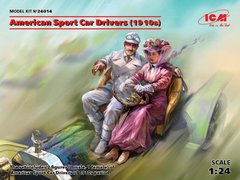 Фигуры 1/24 Американские автоспортсмены (1910-е г.) (1 мужская, 1 женская фигуры) ICM 24014