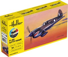 Збірна модель 1/72 літак P-40 Kitty Hawk Стартовий набір Heller 56266