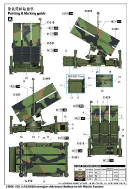 Збірна модель 1/35 NASAMS норвезька вдосконалена зенітно-ракетна система Trumpeter 01096