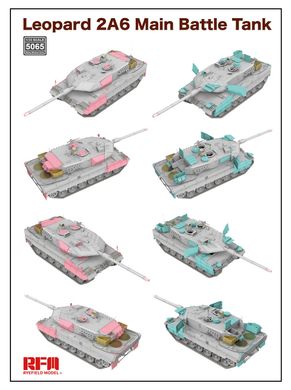 Assembled model 1/35 tank Leopard 2A6 Main Battle Tank Rye Field Model RM-5065