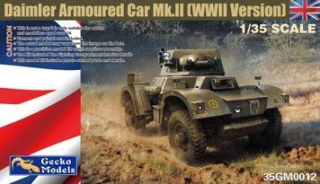 Assembled model 1:35 armored car Daimler Armoured Car Mk.II (WWII Version) Gecko Models 35GM0012