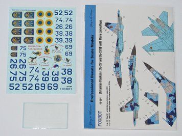 Декаль 1:48 для Ukrainian Su-27 and Su-27UB with Flora Camouflage Foxbot 48-094