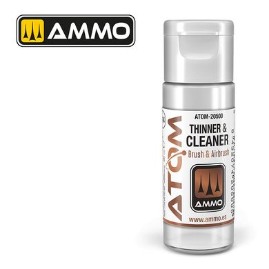 Растворитель для акриловых красок ATOM Thinner and Cleaner (20 ml) Ammo Mig 20500