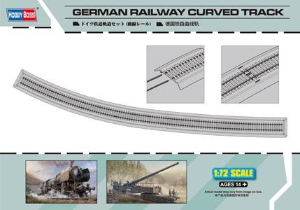Сборная модель 1/72 Немецкий путь German Railway Curved Track Hobby Boss 82910