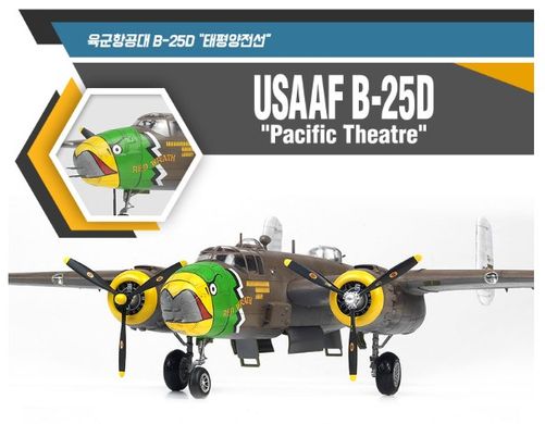 Assembly model 1/48 aircraft North American B-25D Pacific Theater Academy 12328