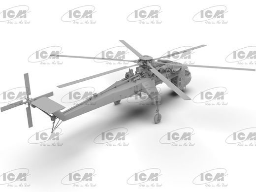 Збрірна модель 1/35 гелікоптер Sikorsky CH-54A Tarhe, Важкий гелікоптер США (100% нові форми) ICM 53054