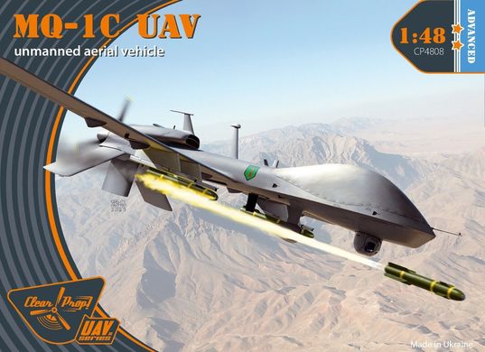 Prefab model 1/48 American UAV MQ-1C UAV Gray Eagle Clear Prop CP4808