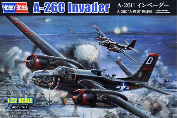 Збірна модель 1/32 гвинтовий літак A-26C Invader Hobby Boss 83214