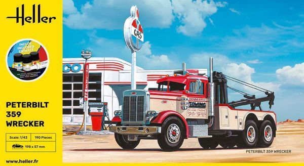 Стартовий набір 1:43 вантажівка Peterbilt 359 Wrecker Heller 56794