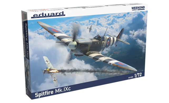 Assembled model 1/72 aircraft Spitfire Mk.IXc Weekend edition Eduard 7466