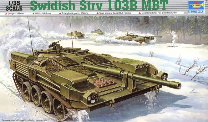 Collected model 1/35 Swedish tank Strv 103B MBT Trumpeter 00309