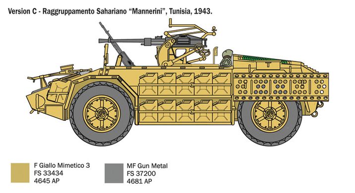 Сборная модель 1/35 бронеавтомобиль AS 42 Sahariana Italeri 6530