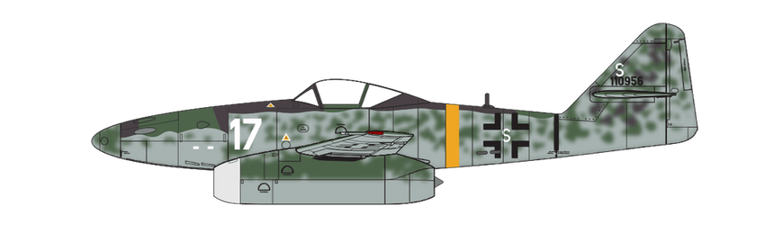 Збірна модель 1/72 літак Messerschmitt Me262A-2a Airfix A03090A