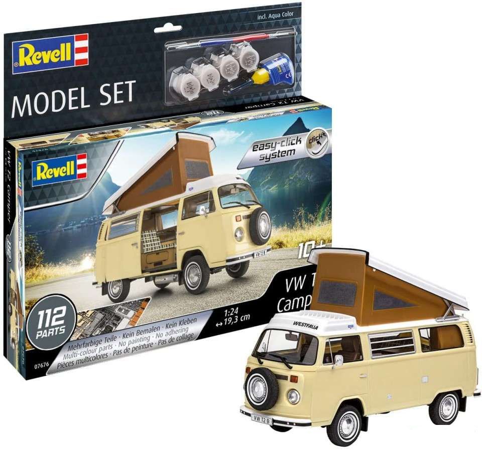 Revell Vw T2 Bus 1:24 Scale Model Kit With New Tool