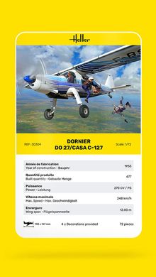 Збірна модель 1/72 літак Dornier Do 27 / CASA C-127 Heller 30304
