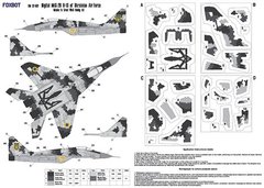 1/32 masks for digital camouflage for the MiG-29 9-13 Air Force of Ukraine FM 32-002, In stock