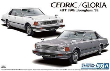Сборная модель 1/24 автомобиль Nissan P430 Cedric/Gloria 4HT 280E Brougham `82 Aoshima 05915