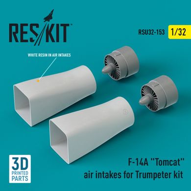 1/32 Scale Model F-14A "Tomcat" Air Intakes for Trumpeter Kit (3D Print) Reskit RSU32-0153, In stock