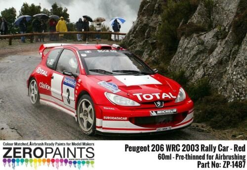 Краска Zero Paints 1487 Peugeot 206 WRC 2003 Rally Red 60