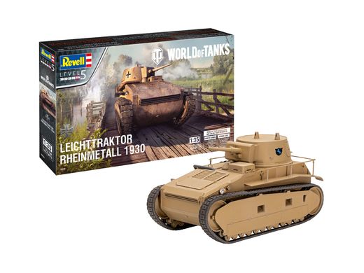 Сборная модель 1/35 танк Leichttraktor Rheinmetall 1930 "World of Tanks" Revell 03506