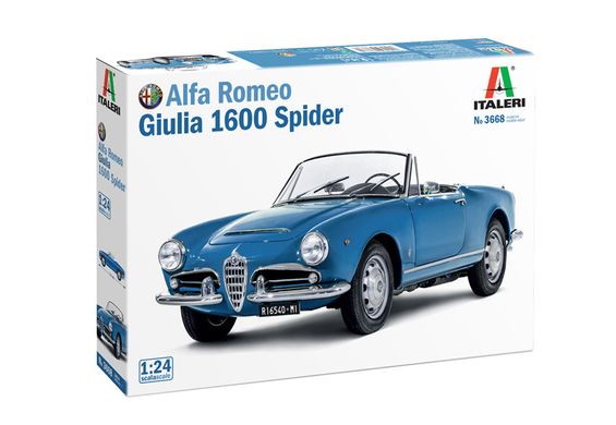 Збірна модель 1/24 автомобіль Alfa Romeo Giulia 1600 Spider Italeri 3668