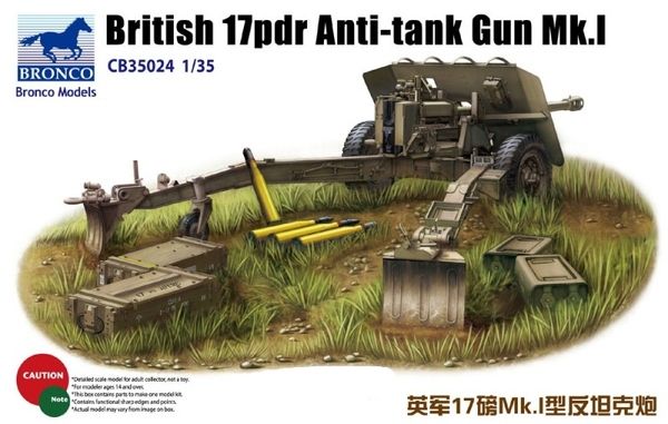 Collected model 1/35 British 17 pounder Mark I Bronco CB35024