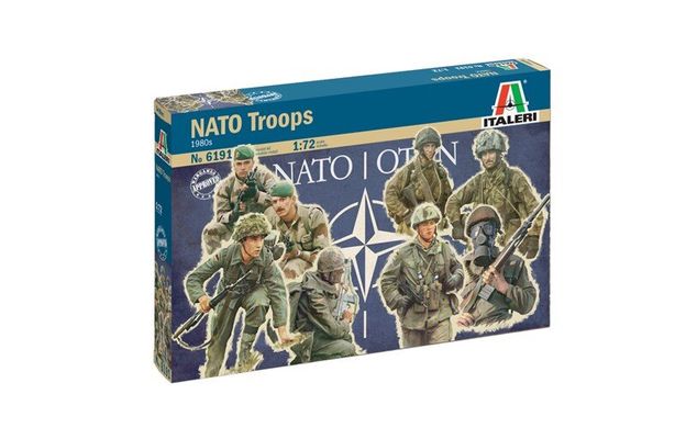 Сборная модель 1/72 фигуры военнослужащие пехота НАТО 1980-е гг. Italeri 6191