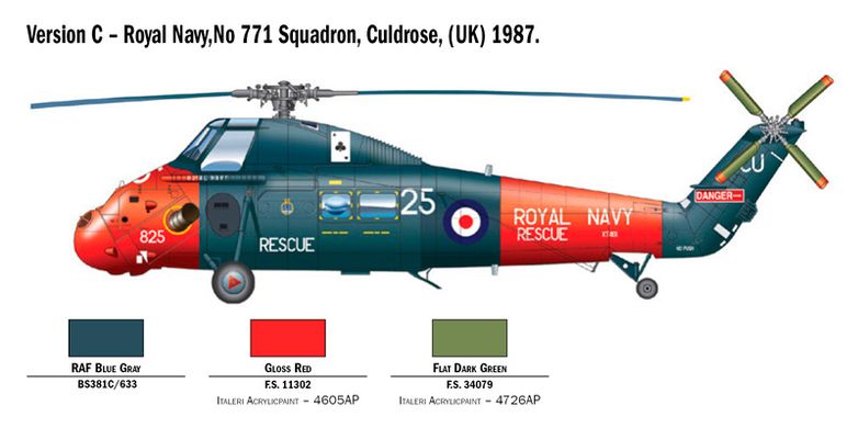 Збірна модель 1/48 гелікоптер Wessex UH.5 Italeri 2720